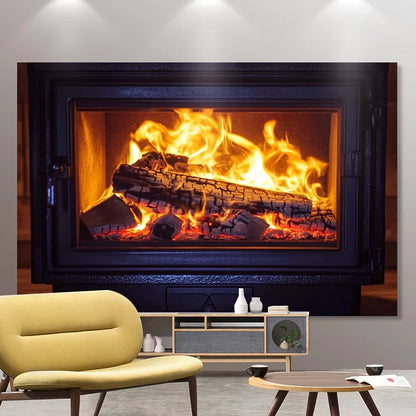 Realistic Flame Effect Log Set – Polyester Fireplace Decoration - Shello's Creative Boutique