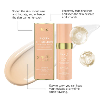 Liquid Face Foundation Spf 50 Temperature Change High Coverage Makeup Base Waterproof Hydrating Foundation Cosmetics Makeup - Shello's Creative Boutique
