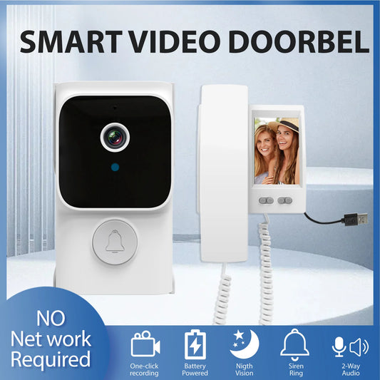 3.5 Inch IPS Wireless Video Door Phone Intercom System with Camera