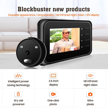 Digital Door Viewer Doorbell Camera with Wireless Monitor & Night Vision