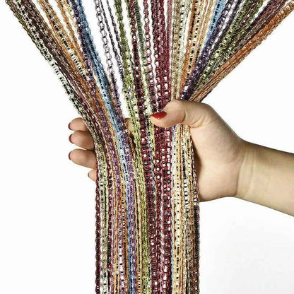 100*200CM Door Windows Hanging Beaded Decors Curtain String Summer Fly Insect Screen Tassel Panel Curtains Door Home Decor
