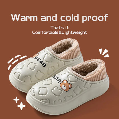Women's Waterproof Winter Slippers – Non-Slip Insulated Cotton Shoes - Shello's Creative Boutique