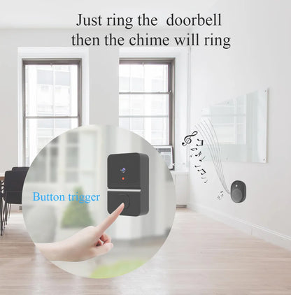 Wireless WiFi Outdoor Doorbell Camera with HD Video, Night Vision & Voice Change