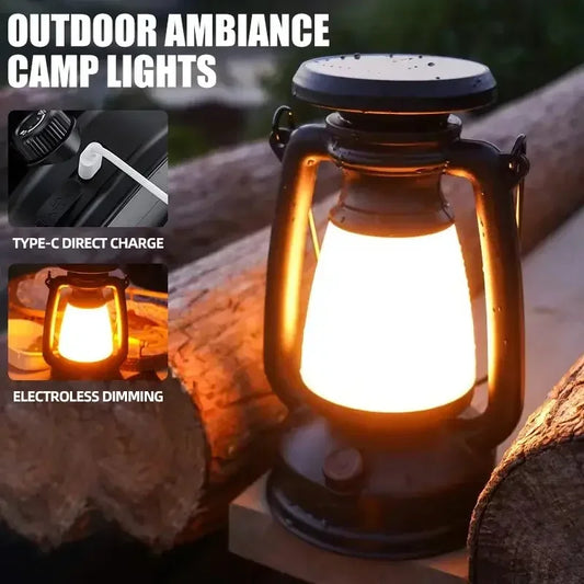 Retro Horse LED Desk Lamp - Rechargeable Atmosphere Light for Home & Camping