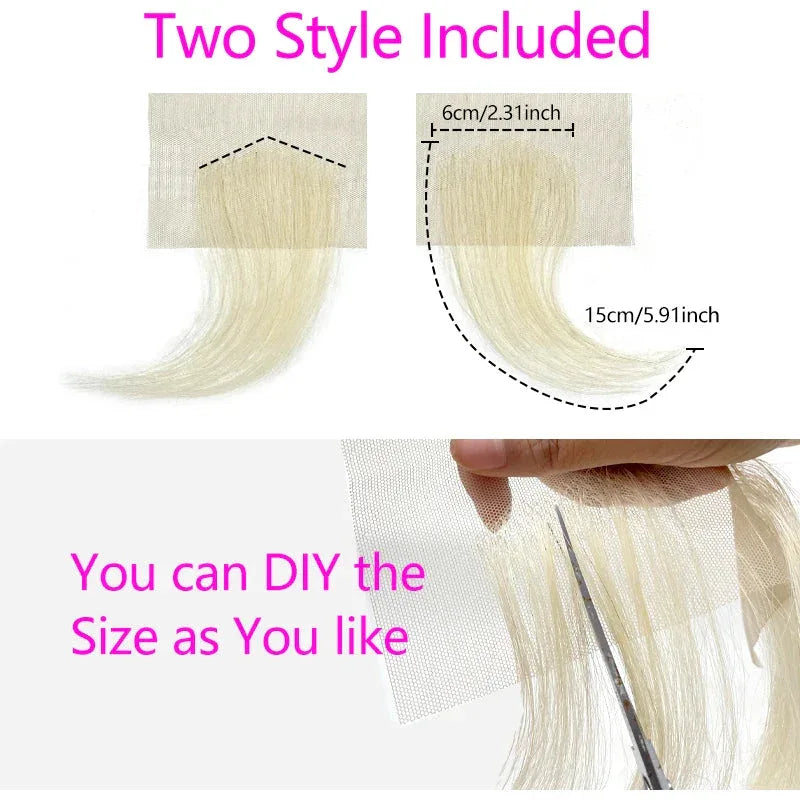 Handmade Baby Hair Lace Edges - 100% Remy Human Hair Wig Pieces for Natural Hairline - Shello's Creative Boutique