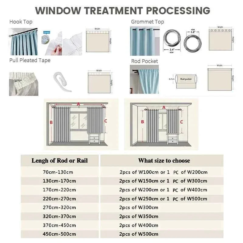 Modern Blackout Curtains - Thermal Insulated Short Drapes for Kitchen & Bedroom (95% Light Blocking) - Shello's Creative Boutique