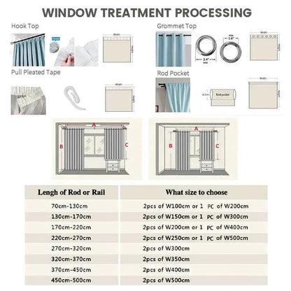 Modern Blackout Curtains - Thermal Insulated Short Drapes for Kitchen & Bedroom (95% Light Blocking) - Shello's Creative Boutique