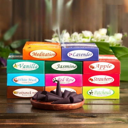 Sandalwood Tower Incense Cones - 15 Handmade Natural Cones