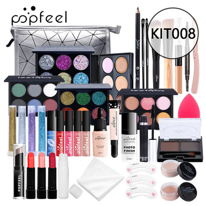 Christmas Makeup Gift Box Foundation Eyeshadow Powder Long Lasting Lip Ink 27 Pieces Birthday Gifts Makeup for Women Full Kit - Shello's Creative Boutique