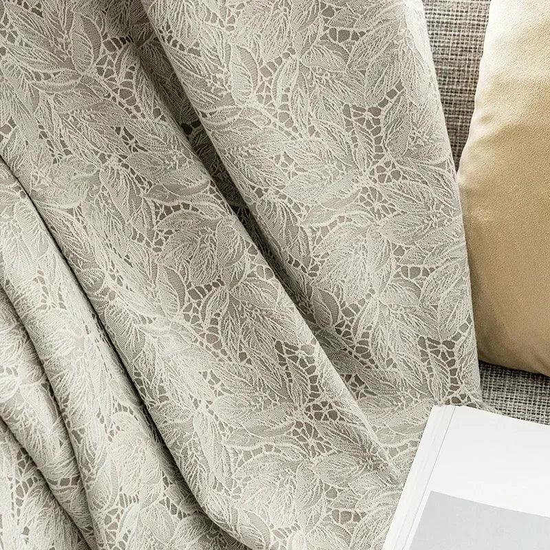 Japanese Style Blackout Lace Curtains – Minimalist Literary Drapes - Shello's Creative Boutique