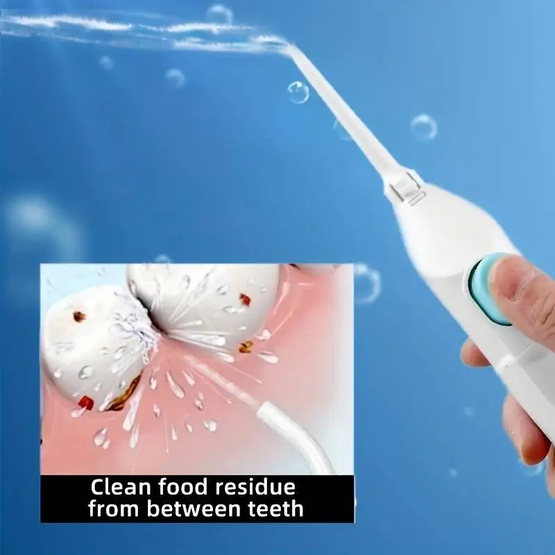 Portable Water Flosser - Manual High Pressure Oral Irrigator for Teeth Cleaning