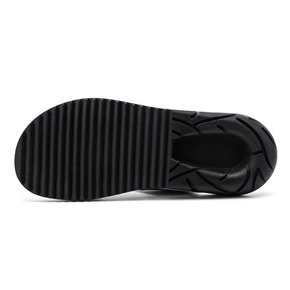 Men's Casual Summer Sandals – Black & Orange