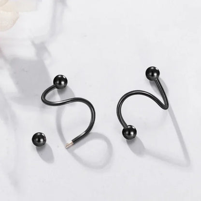 Stainless Steel Nose Ring Piercing Horseshoe Spike Septum Piercing Lip Tragus Helix Piercing Body Piercing Ring Hip Hop "S"