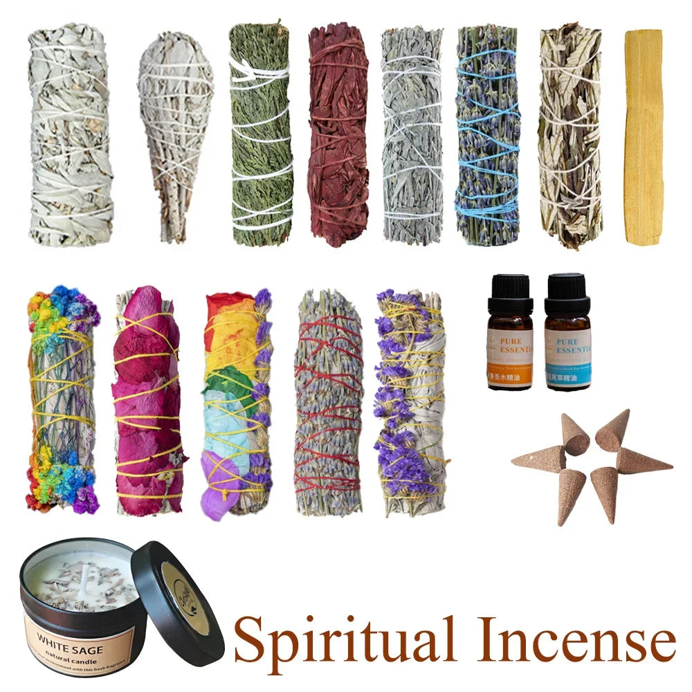 White Sage Bundle & Candle Set - California Smudge Stick Gift Set - Shello's Creative Boutique