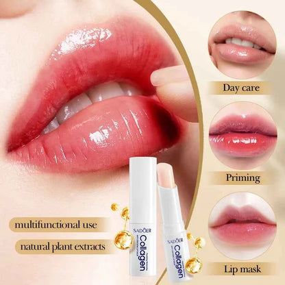 1/2/3pcs SADOER Collagen Lip Balm Moisturizing Anti Wrinkles Anti-aging Nourishing Hydrating Lipstick Lips Skin Care Products