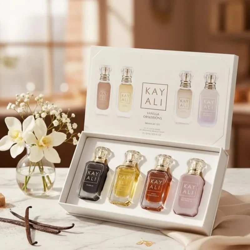 KAYALI 4x10ml Unisex Eau De Parfum Set Long Lasting Floral Fruity Musk Vanilla Royale Mini Travel Perfume Collection - Shello's Creative Boutique