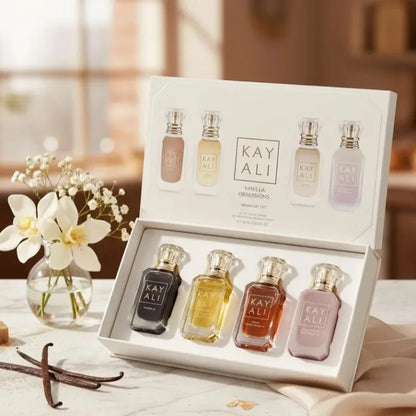 KAYALI 4x10ml Unisex Eau De Parfum Set Long Lasting Floral Fruity Musk Vanilla Royale Mini Travel Perfume Collection - Shello's Creative Boutique