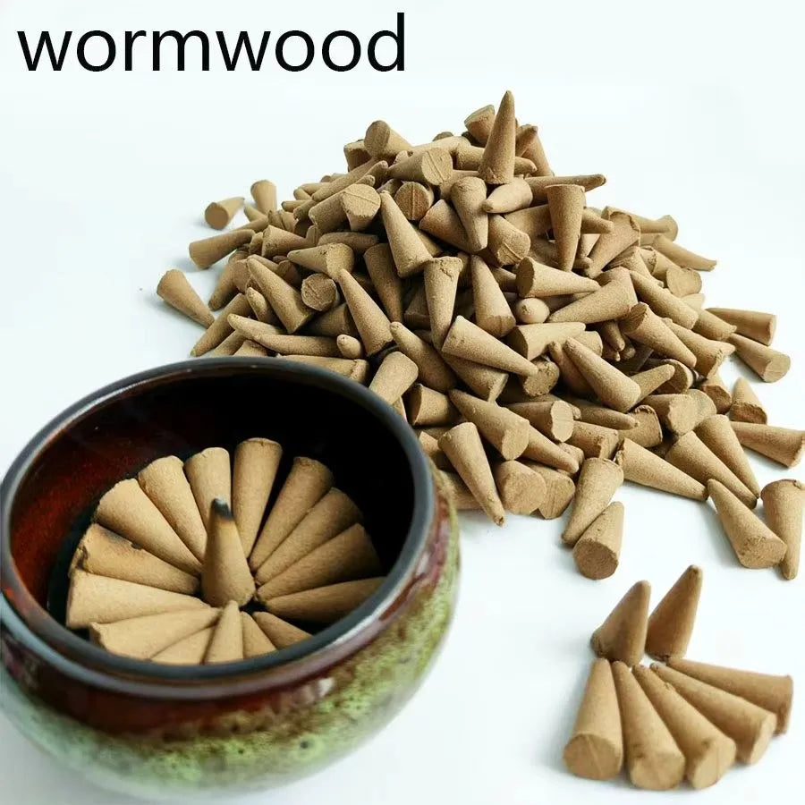 Mugwort Incense Cones - Long-Lasting Natural Aromatherapy 61-600pcs