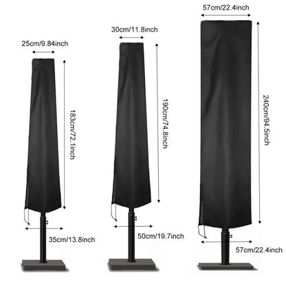 Waterproof Elastic Parasol Cover — Outdoor Umbrella Protection in 6 Sizes