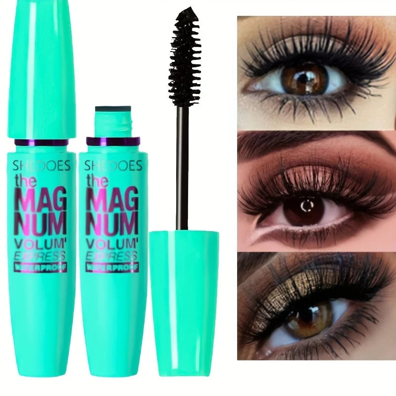 4D Black Mascara Thickening, Lengthening, Curling, Waterproof Liquid Fiber Mascara - Shello's Creative Boutique