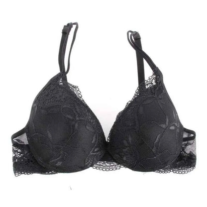 Women Sexy Lace Bra 2Pcs/Sets Fashion Thin Breathable Bra Push-up Underwear Underpants Female Embroidered Hollowed Lace Bra Set