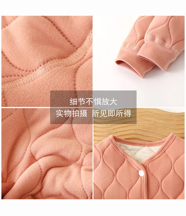 Children’s Quilted Autumn-Winter Jacket – Unisex 3-Layer Thickened Coat Shello's Creative Boutique