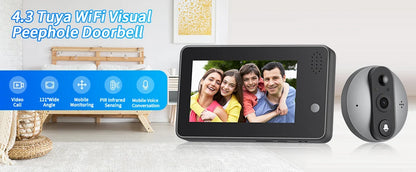 2.4 Inch LCD Door Peephole Camera with IR Night Vision & Video Recording