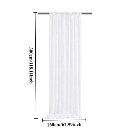 White Sheer Tulle Curtains - Elegant Window Drapes for Living Room & Bedroom - Shello's Creative Boutique