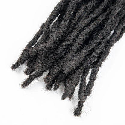 Loc Extension Human Hair 0.6cm Width 8inch 50 Strands Handmade Dreadlock Inter Extension Human Hair for Women/Men/Kids - Shello's Creative Boutique