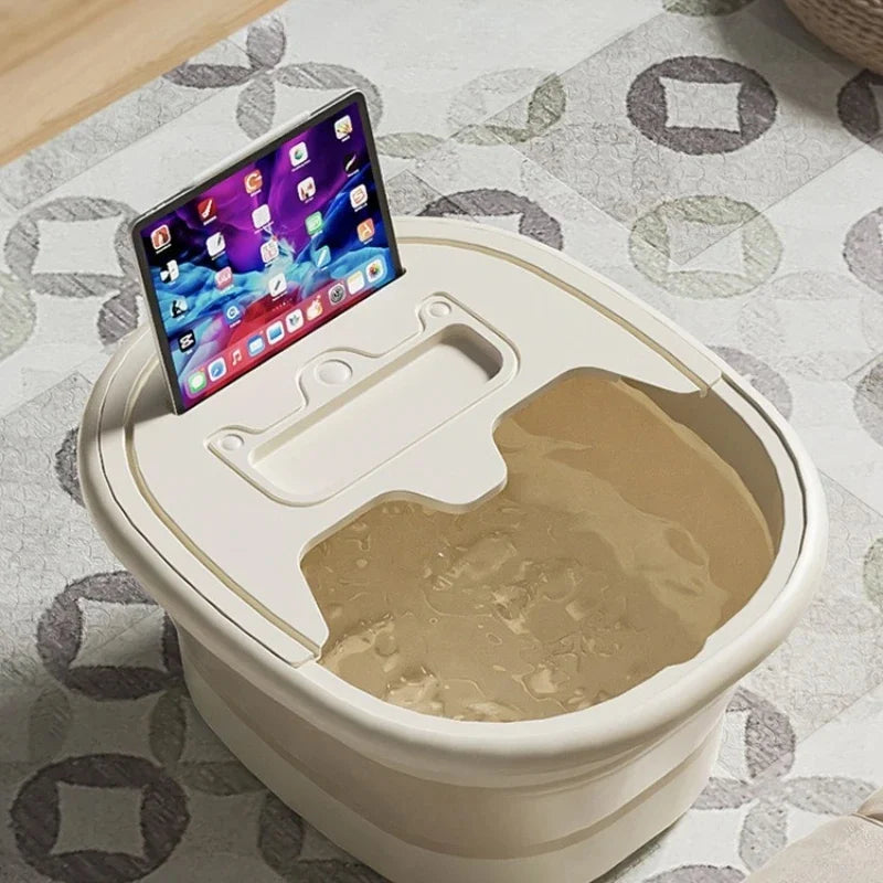 Foldable Foot Spa Bath Tub with Massage Bumps & Thermal Lid
