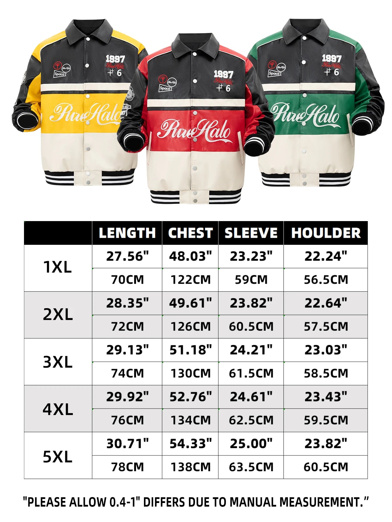 Women's Faux Leather Jacket Motorcycle Bomber Windproof Coat Spring&Autumn Warm Plus Size Baseball Coat Color-blocked Embroidery - Shello's Creative Boutique