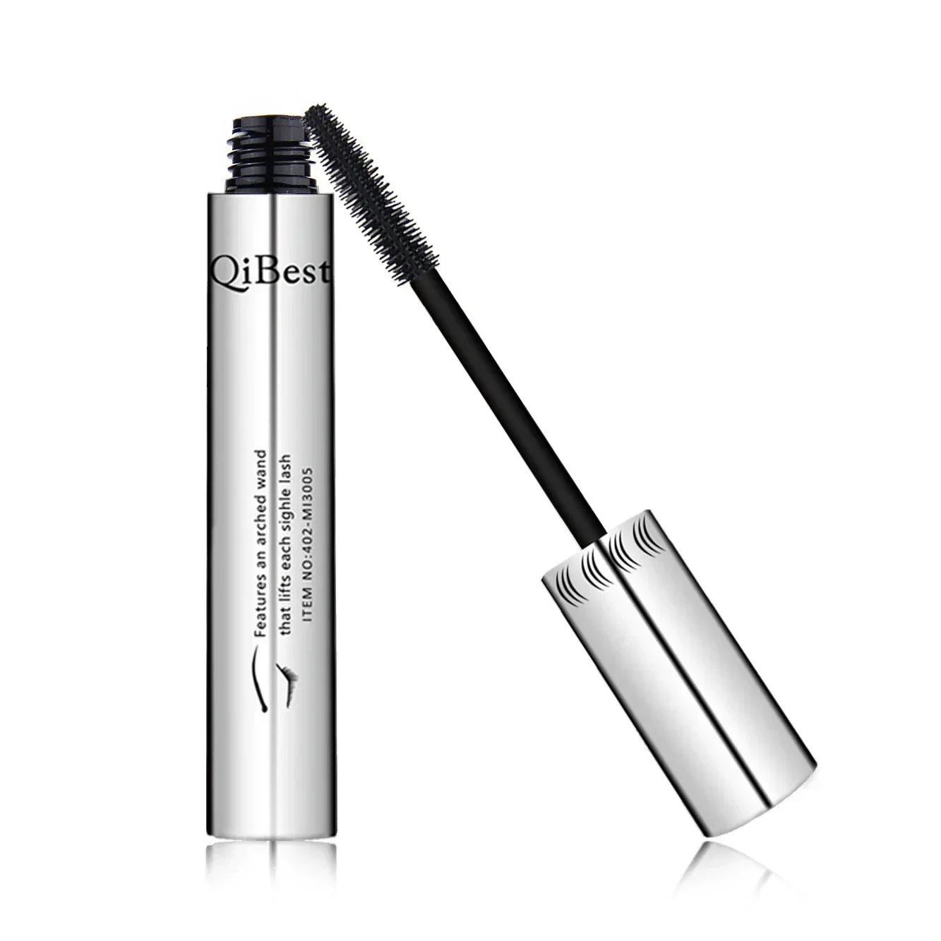 Qibest Silver Tube Mascara Waterproof Long & Curling Black Eyelashes Easy Removal No Dizziness Everlastingly Lasting - Shello's Creative Boutique