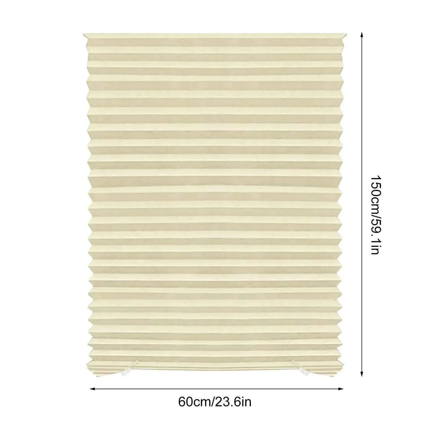 Cordless Pleated Curtains - Self-Adhesive Non-Woven Folding Curtains - Home Shading for Bedroom & Living Room - Shello's Creative Boutique