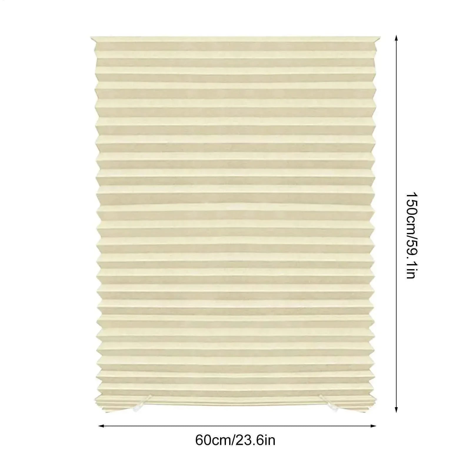 Cordless Pleated Curtains - Self-Adhesive Non-Woven Folding Curtains - Home Shading for Bedroom & Living Room - Shello's Creative Boutique