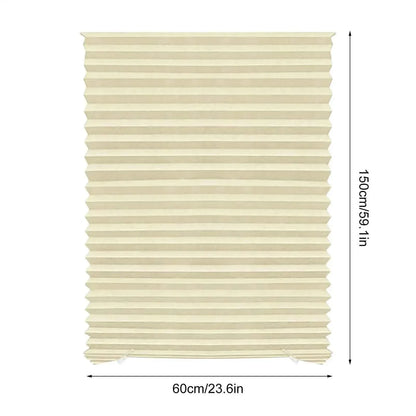 Cordless Pleated Curtains - Self-Adhesive Non-Woven Folding Curtains - Home Shading for Bedroom & Living Room - Shello's Creative Boutique