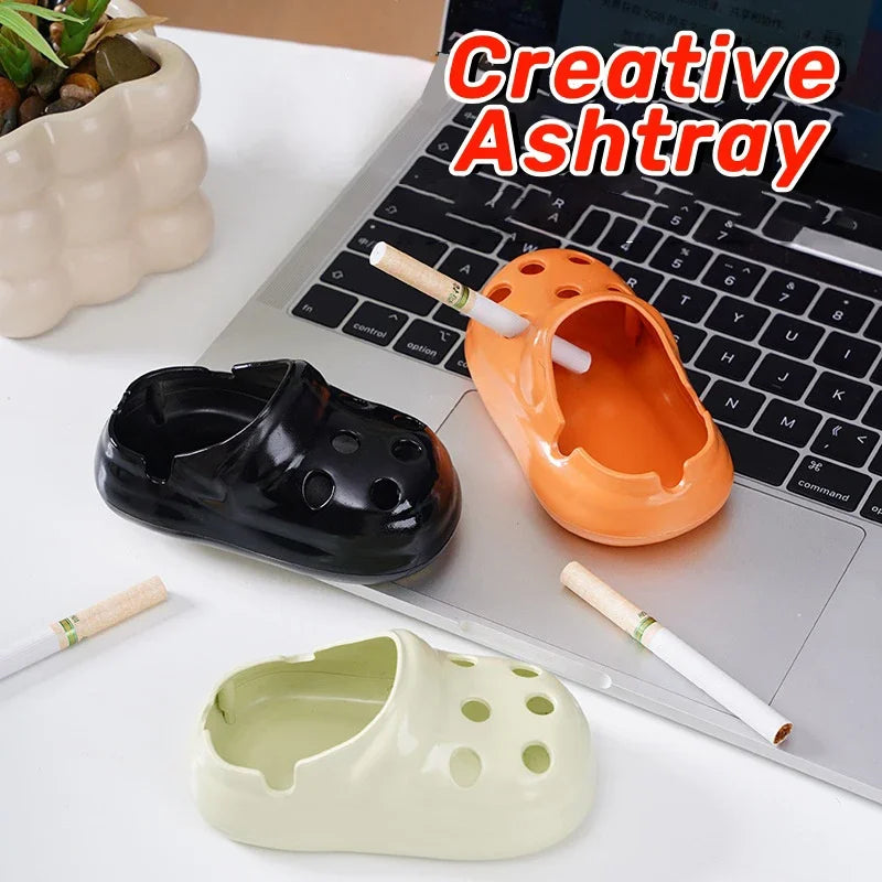Cute Shoe Ashtray – Flame Retardant Anti-Fly Ash PP Ashtray for Home, Office & Hotel