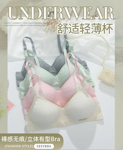 YSANSCA Women’s Seamless Sport Lingerie Set – Wire-Free Push-Up Bralette & Sexy Low Waist Panties