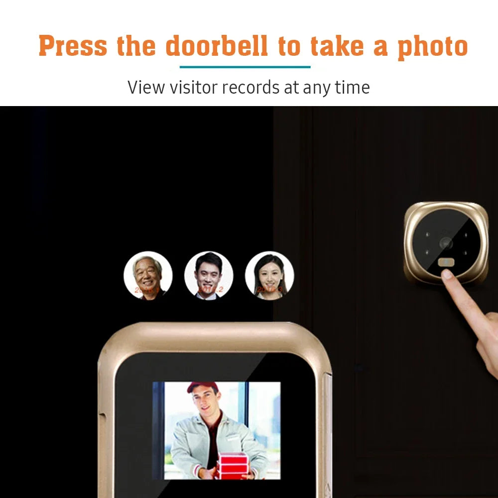 Video Door Peephole Camera with Wireless Monitor & Night Vision