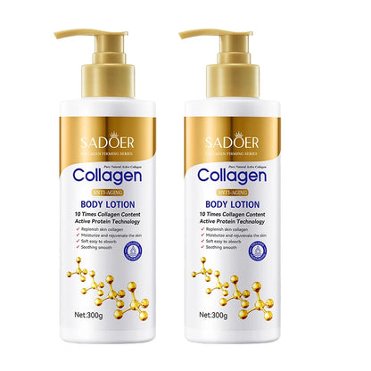 Collagen Body Lotion for Firming & Hydration - Intense Moisturizer Anti-Aging Skin for Dry, Sagging Skin, Nourishment 300g/pc - Shello's Creative Boutique