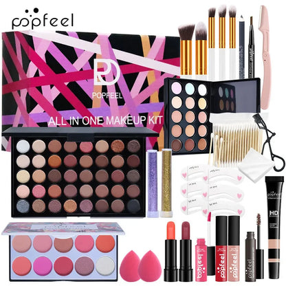 Professional Makeup Set Full Makeup Kit Eye Shadow Blush Foundation Face Powder Makeup Case Korean Cosmetic Christmas Gifts - Shello's Creative Boutique
