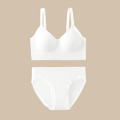 Everyday Seamless Bra & Brief Set – Soft Ribbed Comfort by NoEnName_Null