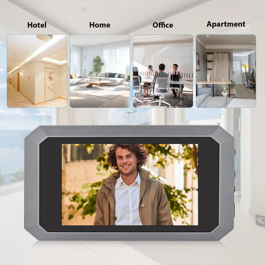 3.97 Inch 1080P Digital Peephole Camera with Colour Infrared & Type-C Charging