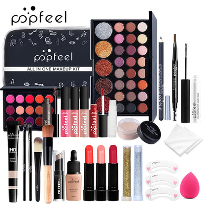 POPFEEL All In One Makeup Kit  for Women Full Kit Set, All in One Makeup Sets Include Eyebrow Eyeliner Eyeshadow - Shello's Creative Boutique