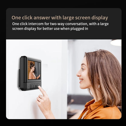 4.3 Inch Wireless Video Doorbell with 130° Camera & Night Vision