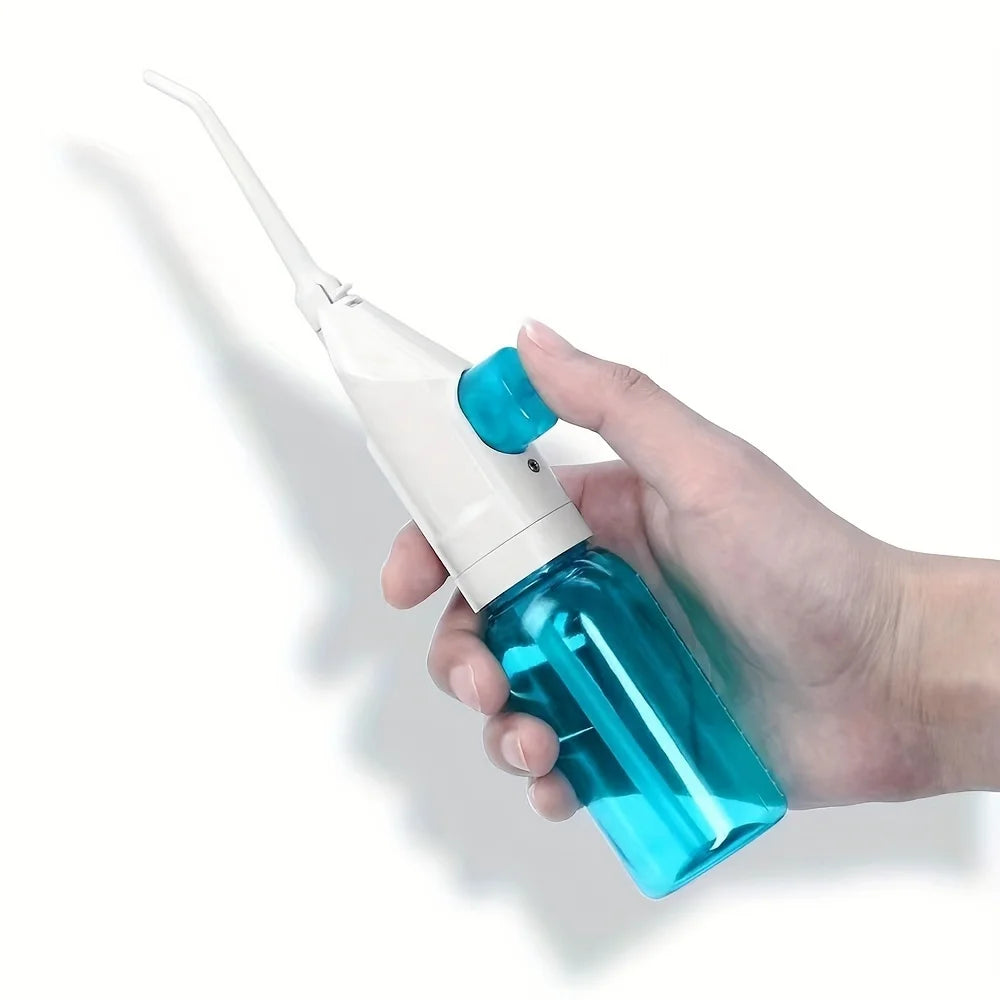 Portable Water Flosser - Manual High Pressure Oral Irrigator for Teeth Cleaning