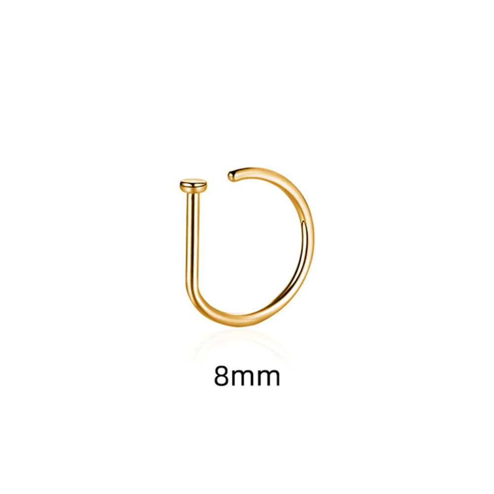 Faux Nose Ring & Septum Clip Set – Five Finishes