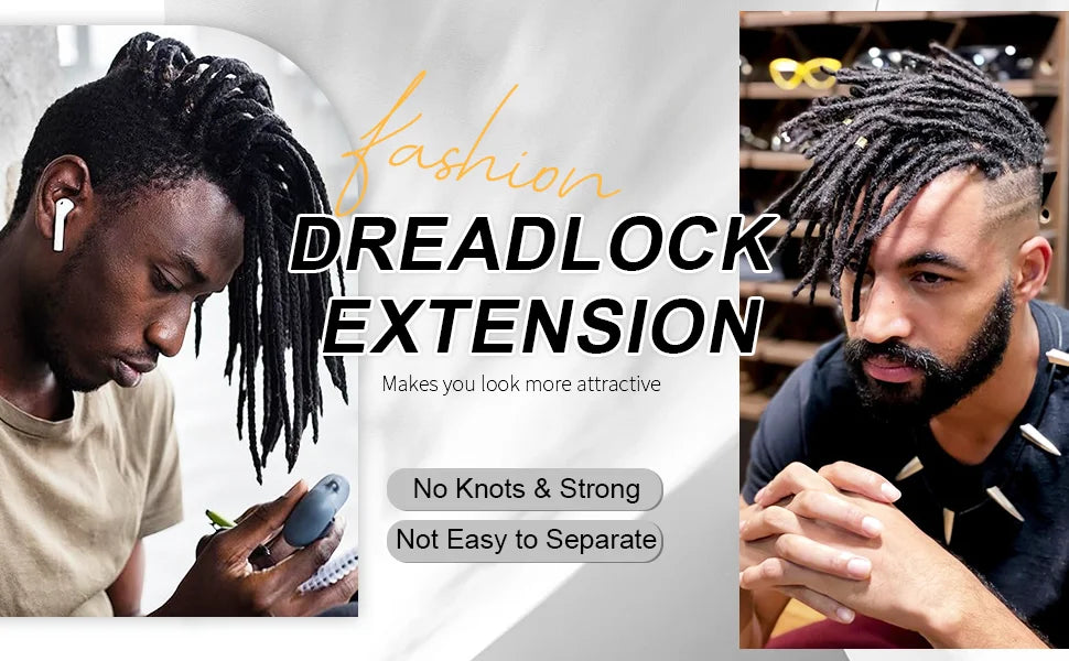 Dreadlocks Extensions Synthetic Dreads Hair  Reggae Hip-hop Synthetic Afro Kinky Style Locs Extensions For Men/Women - Shello's Creative Boutique