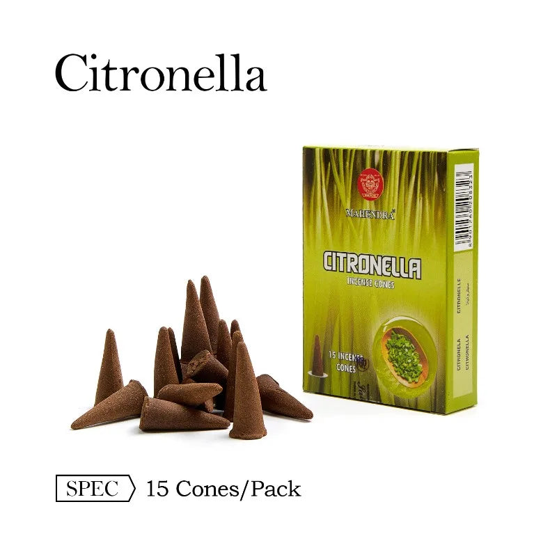 Sandalwood Tower Incense Cones - 15 Handmade Natural Cones