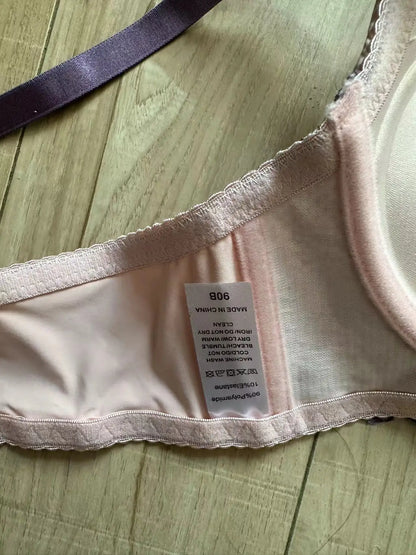 Sexy Lace Push-Up Bra & Thong Set – Plus Size Underwire Lingerie for Women, Patchwork Lace Everyday Comfort