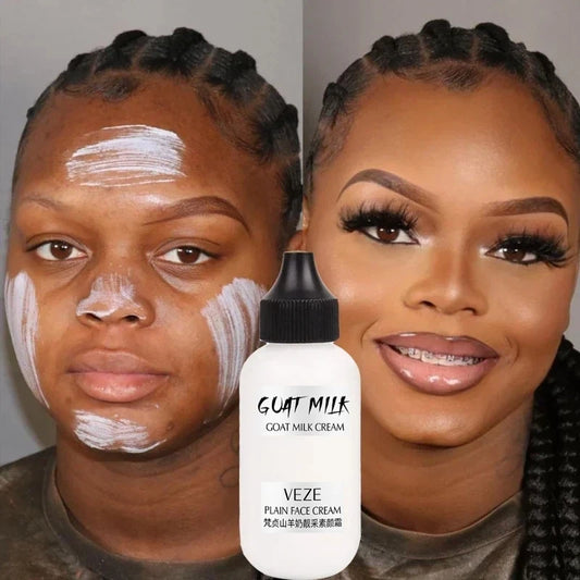 50ml Goat Milk Liquid Foundation Matte Concealer Waterproof Oil-control Cover Dark Circles Brighten Natural Cosmetics Makeup - Shello's Creative Boutique